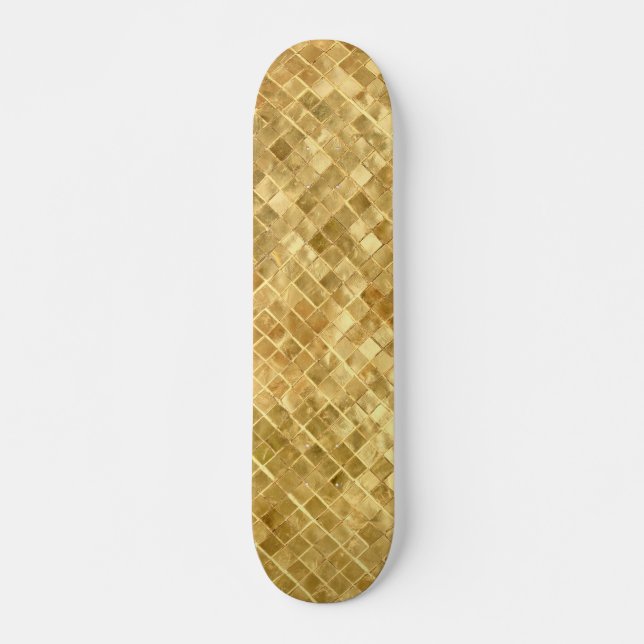 Falling Golden Checkerboard Skateboard (Vorne)