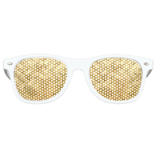 Falling Golden Checkerboard Sonnenbrille (Vorderseite)