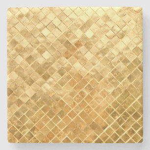 Falling Golden Checkerboard Steinuntersetzer