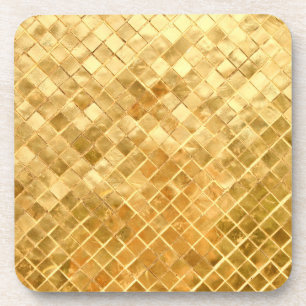 Falling Golden Checkerboard Untersetzer