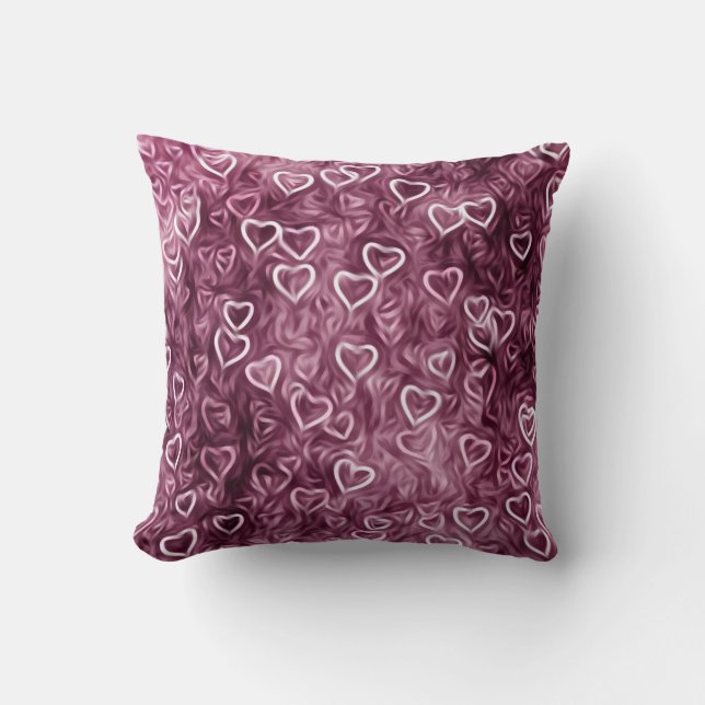 Falling Hearts - Pink Kissen (Vorderseite)
