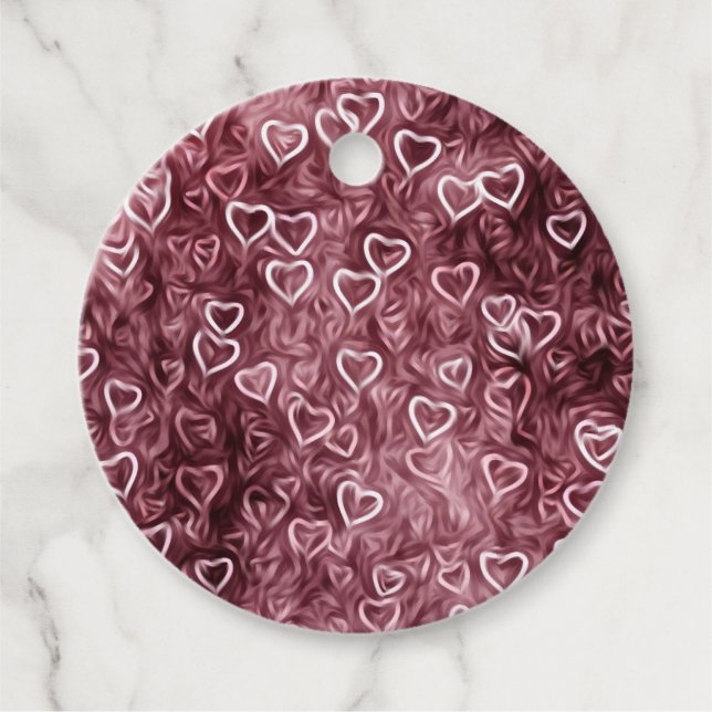 Falling Hearts - Red Geschenkanhänger (Vorderseite)
