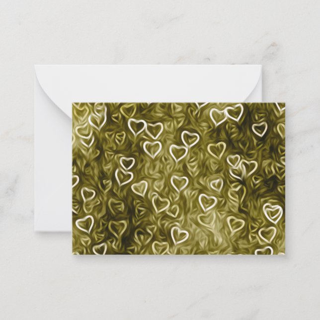 Falling Hearts - Yellow Mitteilungskarte (Vorderseite)