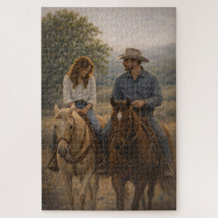 Falling in Stride   Art équestre western   Puzzle