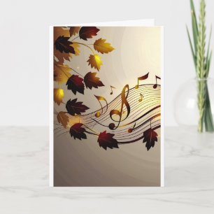 Falling Melody Thanksgiving-Kunst Karte