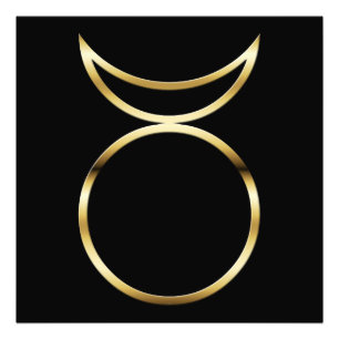 Falling Pagan Horned God Symbol Fotodruck