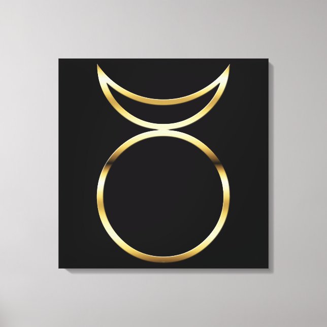 Falling Pagan Horned God Symbol Leinwanddruck (Vorderseite)