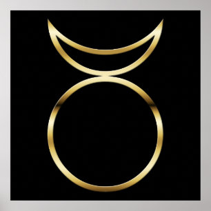 Falling Pagan Horned God Symbol Poster