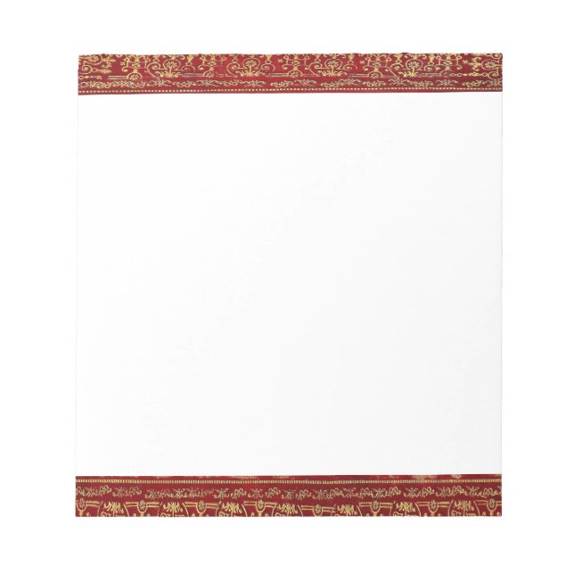 Falling Red and Gilded Gold Book Notizblock (Vorderseite)