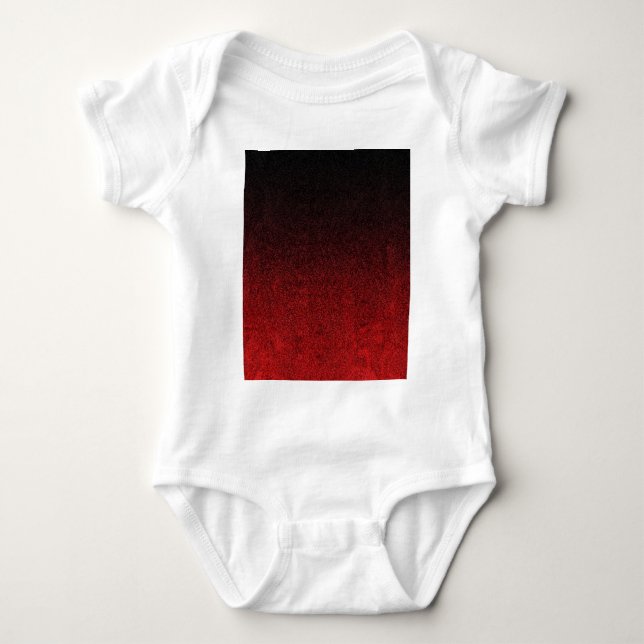 Falling Red & Black Glitzer Gradient Baby Strampler (Vorderseite)