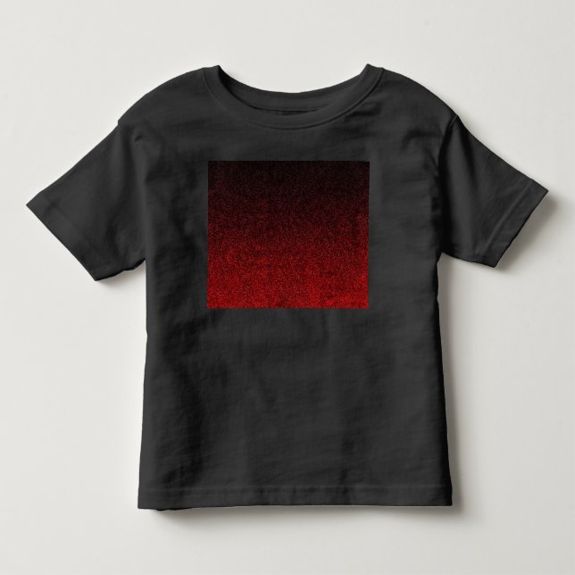 Falling Red & Black Glitzer Gradient Kleinkind T-shirt (Vorderseite)
