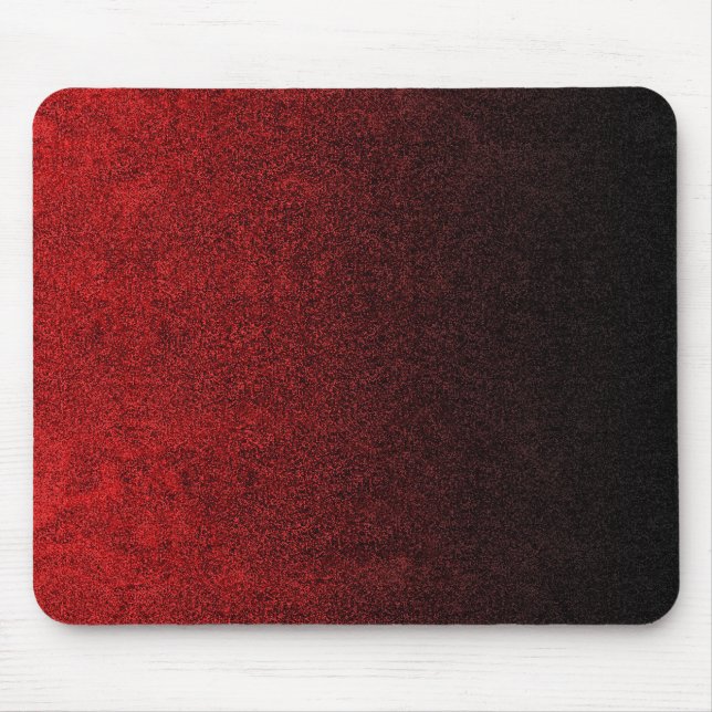 Falling Red & Black Glitzer Gradient Mousepad (Vorne)