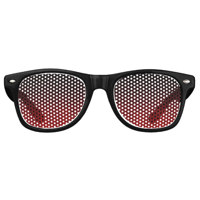 Falling Red & Black Glitzer Gradient Sonnenbrille (Vorderseite)