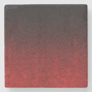 Falling Red & Black Glitzer Gradient Steinuntersetzer