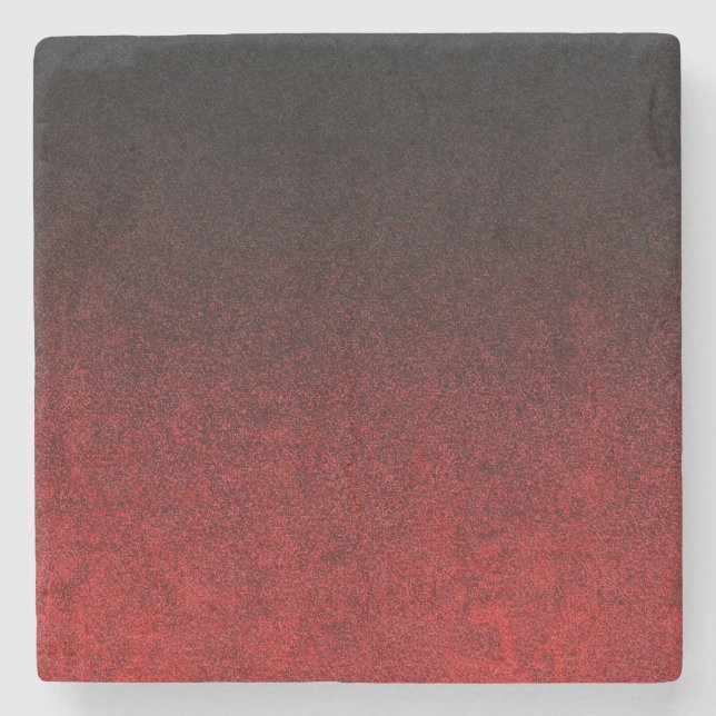 Falling Red & Black Glitzer Gradient Steinuntersetzer (Vorderseite)