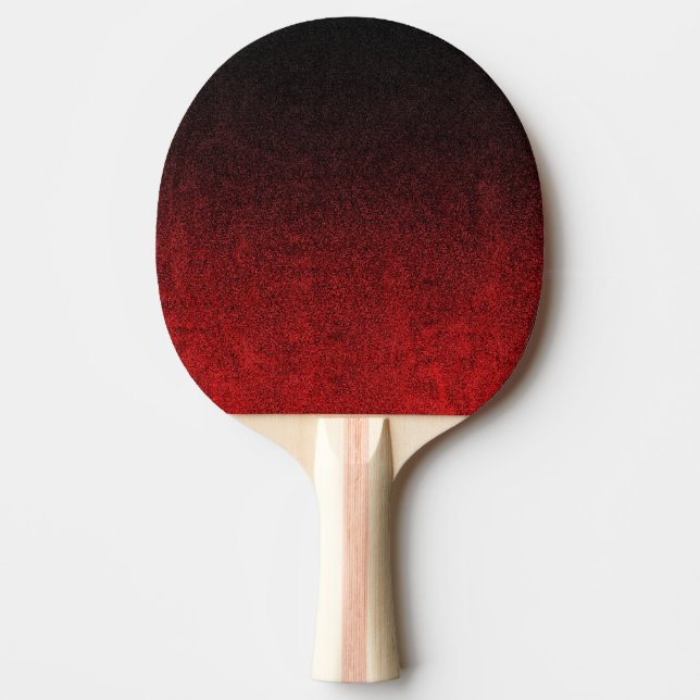 Falling Red & Black Glitzer Gradient Tischtennis Schläger (Vorderseite)