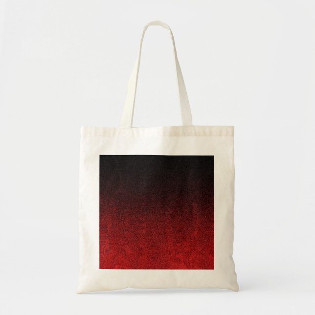 Falling Red & Black Glitzer Gradient Tragetasche (Vorne)