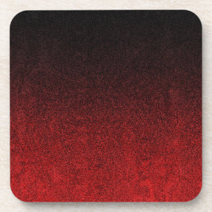 Falling Red & Black Glitzer Gradient Untersetzer