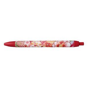 Falling Red Floral Burst Kugelschreiber