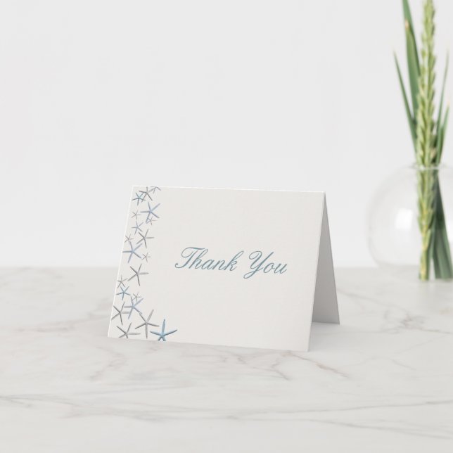 Falling Sea Stars Mariage Occasion Carte de remerc (Devant)