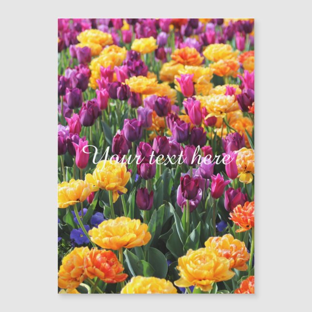 Falling Sunset Floral River Magnetkarte (Vorderseite)