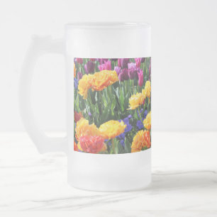 Falling Sunset Floral River Mattglas Bierglas