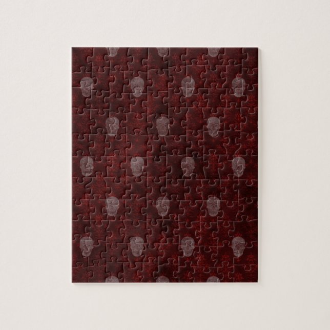 Falling Viktorianisch Skulls Red (Vertikal)