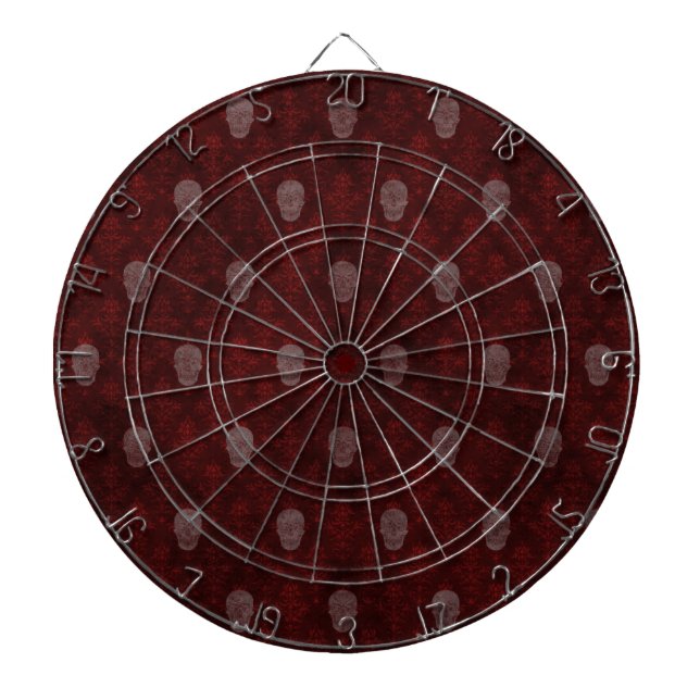 Falling Viktorianisch Skulls Red Dartscheibe (vorne)