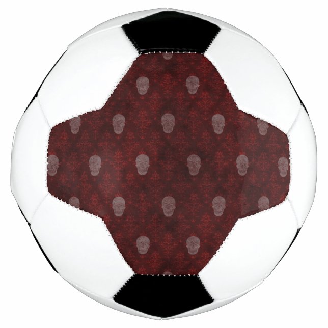 Falling Viktorianisch Skulls Red Fußball (Vorderseite)