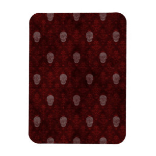 Falling Viktorianisch Skulls Red Magnet