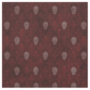 Falling Viktorianisch Skulls Red Stoff
