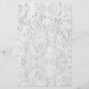 Falling White Lace Briefpapier
