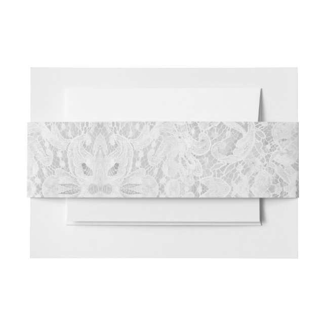 Falling White Lace Einladungsbanderole (Vorderseite Beispiel)