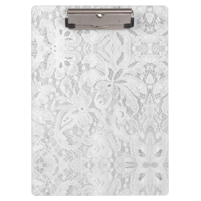 Falling White Lace Klemmbrett (Vorderseite)
