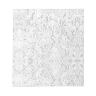 Falling White Lace Notizblock