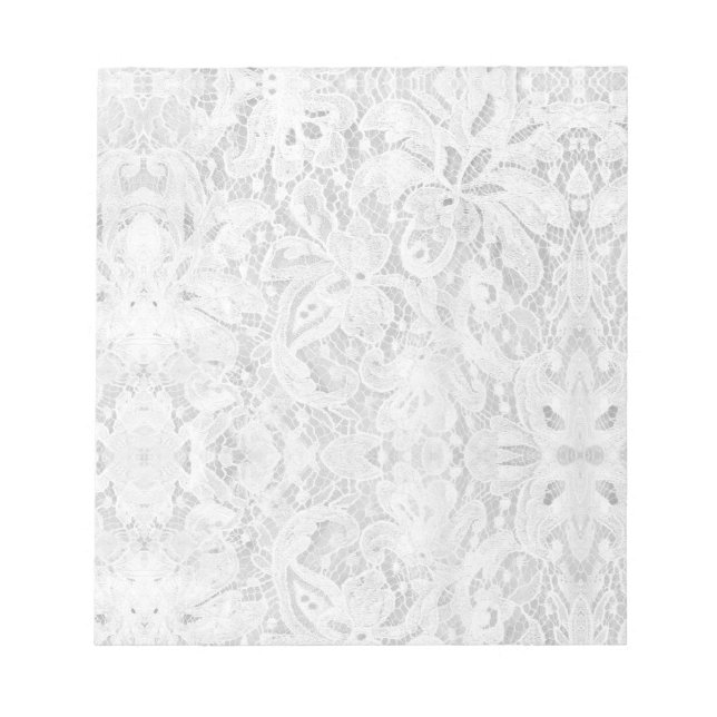Falling White Lace Notizblock (Vorderseite)