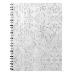 Falling White Lace Notizblock