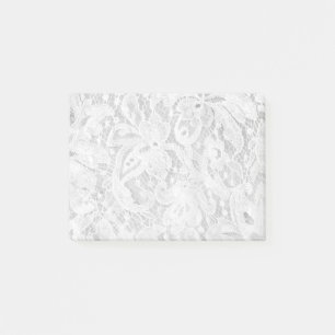 Falling White Lace Post-it Klebezettel