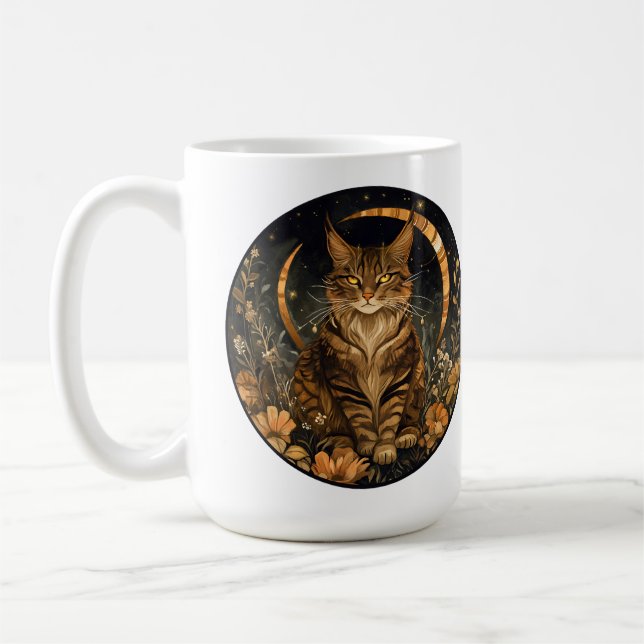 Fallkatzenmond, goldene Blume Kaffeetasse (Links)