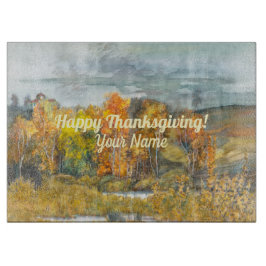 Falllandschaften Wasserfarbenzuschnitt Schneidebrett