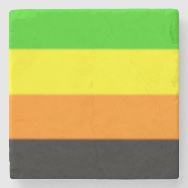 Fallln-Aromantische Flagge Steinuntersetzer (Vorderseite)