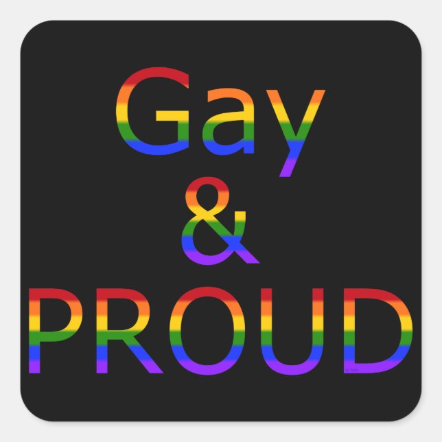 Fallln Gay und Stolz Quadratischer Aufkleber (Vorderseite)