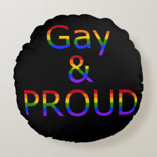 Fallln Gay und Stolz Rundes Kissen
