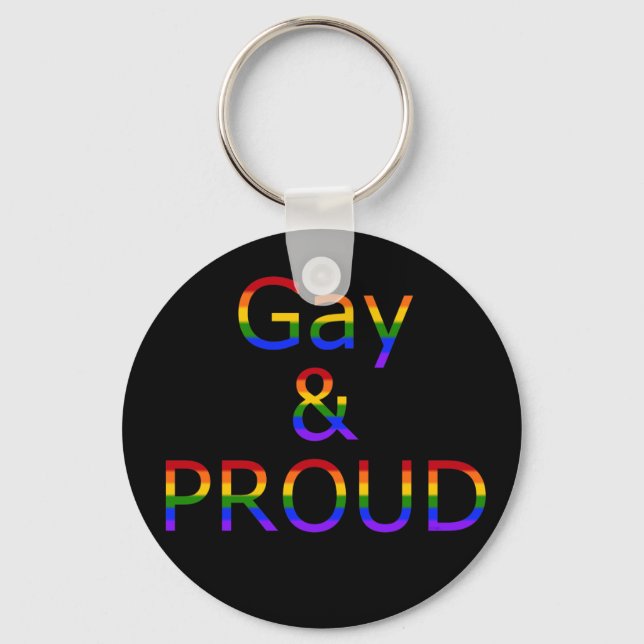 Fallln Gay und Stolz Schlüsselanhänger (Vorderseite)