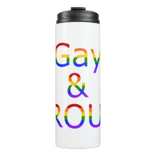 Fallln Gay und Stolz Thermosbecher