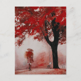 Fallmädchen Postkarte