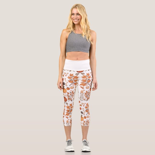 Fallmuster Capri Leggings (Vorderseite)