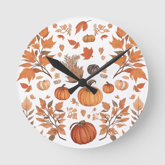 Fallmuster Runde Wanduhr (Vorderseite)