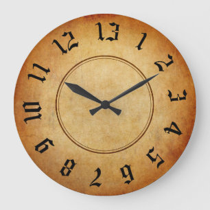 Falln 13 Stunden-Uhr Große Wanduhr