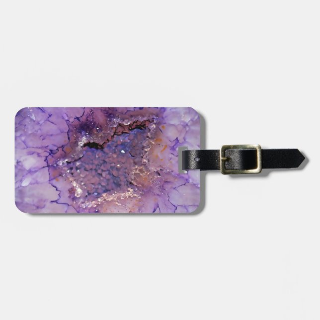 Falln Amethyst Geode Gepäckanhänger (Vorderseite horizontal)